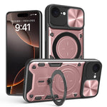 Capa de Telemóvel com Suporte Magnético Deslizante com Textura CD, Para iPhone 17e / 16e, Para iPhone 17 Pro Max, Para iPhone 17 Pro, Para iPhone 17, Para iPhone Air, Para iPhone 16 Pro Max, Para iPhone 16 Pro, Para iPhone 16 Plus