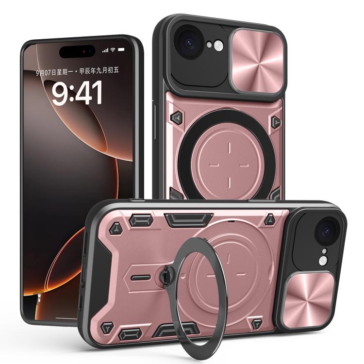 Capa de Telemóvel com Suporte Magnético Deslizante com Textura CD, Para iPhone 17e / 16e, Para iPhone 17 Pro Max, Para iPhone 17 Pro, Para iPhone 17, Para iPhone Air, Para iPhone 16 Pro Max, Para iPhone 16 Pro, Para iPhone 16 Plus