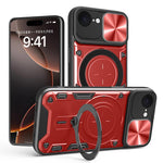 Capa de Telemóvel com Suporte Magnético Deslizante com Textura CD, Para iPhone 17e / 16e, Para iPhone 17 Pro Max, Para iPhone 17 Pro, Para iPhone 17, Para iPhone Air, Para iPhone 16 Pro Max, Para iPhone 16 Pro, Para iPhone 16 Plus