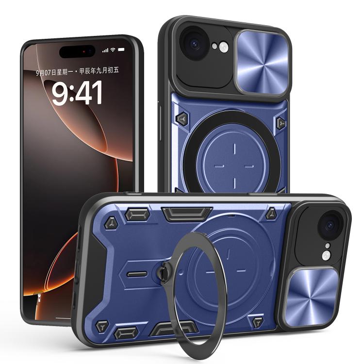 Capa de Telemóvel com Suporte Magnético Deslizante com Textura CD, Para iPhone 17e / 16e, Para iPhone 17 Pro Max, Para iPhone 17 Pro, Para iPhone 17, Para iPhone Air, Para iPhone 16 Pro Max, Para iPhone 16 Pro, Para iPhone 16 Plus
