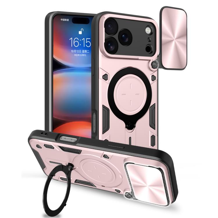 Capa de Telemóvel com Suporte Magnético Deslizante com Textura CD, Para iPhone 17e / 16e, Para iPhone 17 Pro Max, Para iPhone 17 Pro, Para iPhone 17, Para iPhone Air, Para iPhone 16 Pro Max, Para iPhone 16 Pro, Para iPhone 16 Plus