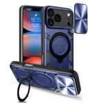 Capa de Telemóvel com Suporte Magnético Deslizante com Textura CD, Para iPhone 17e / 16e, Para iPhone 17 Pro Max, Para iPhone 17 Pro, Para iPhone 17, Para iPhone Air, Para iPhone 16 Pro Max, Para iPhone 16 Pro, Para iPhone 16 Plus
