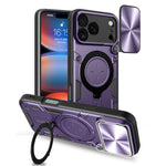 Capa de Telemóvel com Suporte Magnético Deslizante com Textura CD, Para iPhone 17e / 16e, Para iPhone 17 Pro Max, Para iPhone 17 Pro, Para iPhone 17, Para iPhone Air, Para iPhone 16 Pro Max, Para iPhone 16 Pro, Para iPhone 16 Plus