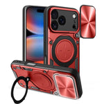 Capa de Telemóvel com Suporte Magnético Deslizante com Textura CD, Para iPhone 17e / 16e, Para iPhone 17 Pro Max, Para iPhone 17 Pro, Para iPhone 17, Para iPhone Air, Para iPhone 16 Pro Max, Para iPhone 16 Pro, Para iPhone 16 Plus