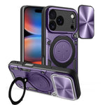 Capa de Telemóvel com Suporte Magnético Deslizante com Textura CD, Para iPhone 17e / 16e, Para iPhone 17 Pro Max, Para iPhone 17 Pro, Para iPhone 17, Para iPhone Air, Para iPhone 16 Pro Max, Para iPhone 16 Pro, Para iPhone 16 Plus