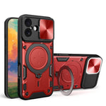 Capa de Telemóvel com Suporte Magnético Deslizante com Textura CD, Para iPhone 17e / 16e, Para iPhone 17 Pro Max, Para iPhone 17 Pro, Para iPhone 17, Para iPhone Air, Para iPhone 16 Pro Max, Para iPhone 16 Pro, Para iPhone 16 Plus