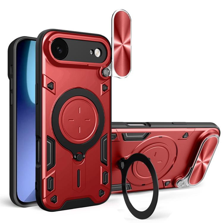 Capa de Telemóvel com Suporte Magnético Deslizante com Textura CD, Para iPhone 17e / 16e, Para iPhone 17 Pro Max, Para iPhone 17 Pro, Para iPhone 17, Para iPhone Air, Para iPhone 16 Pro Max, Para iPhone 16 Pro, Para iPhone 16 Plus
