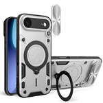 Capa de Telemóvel com Suporte Magnético Deslizante com Textura CD, Para iPhone 17e / 16e, Para iPhone 17 Pro Max, Para iPhone 17 Pro, Para iPhone 17, Para iPhone Air, Para iPhone 16 Pro Max, Para iPhone 16 Pro, Para iPhone 16 Plus