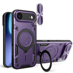 Capa de Telemóvel com Suporte Magnético Deslizante com Textura CD, Para iPhone 17e / 16e, Para iPhone 17 Pro Max, Para iPhone 17 Pro, Para iPhone 17, Para iPhone Air, Para iPhone 16 Pro Max, Para iPhone 16 Pro, Para iPhone 16 Plus