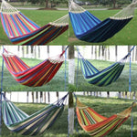 Rede de Lona Dupla Reforçada para Exterior, Baloiço Interior com Vara Curvada Destacável, 200x100cm