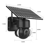 Câmara IP Dome Solar 4G 3MP SHIWOJIA IP66 à Prova de Água, Áudio Bidirecional, Detecção de Movimento PIR e Visão Noturna, UE, AU, EUA