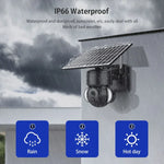 Câmara IP Dome Solar 4G 3MP SHIWOJIA IP66 à Prova de Água, Áudio Bidirecional, Detecção de Movimento PIR e Visão Noturna, UE, AU, EUA