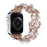 Four-leaf Bead Metal Watch Band, For Apple Watch 6 40mm, For Apple Watch 6 44mm, For Apple Watch 5 44mm, For Apple Watch 5 40mm, For Apple Watch 4 44mm, For Apple Watch 4 40mm, For Apple Watch 3 38mm, For Apple Watch 3 42mm, For Apple Watch 2 42mm     ...