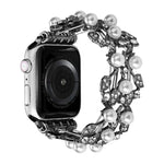 Four-leaf Bead Metal Watch Band, For Apple Watch Series 10 46mm, For Apple Watch Series 10 42mm, For Apple Watch SE 2023 44mm, For Apple Watch SE 2023 40mm, For Apple Watch Ultra 2 49mm, For Apple Watch 9 45mm, For Apple Watch 9 41mm                   ...