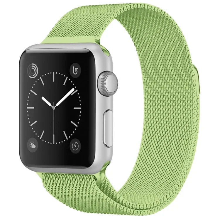 Pulseira Milanesa Magnética em Aço Inoxidável para Apple Watch Series, 5 & 4 40mm / 3 & 2 & 1 38mm, 5 & 4 44mm / 3 & 2 & 1 42mm