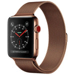 Pulseira Milanesa Magnética em Aço Inoxidável para Apple Watch Series, 5 & 4 40mm / 3 & 2 & 1 38mm, 5 & 4 44mm / 3 & 2 & 1 42mm