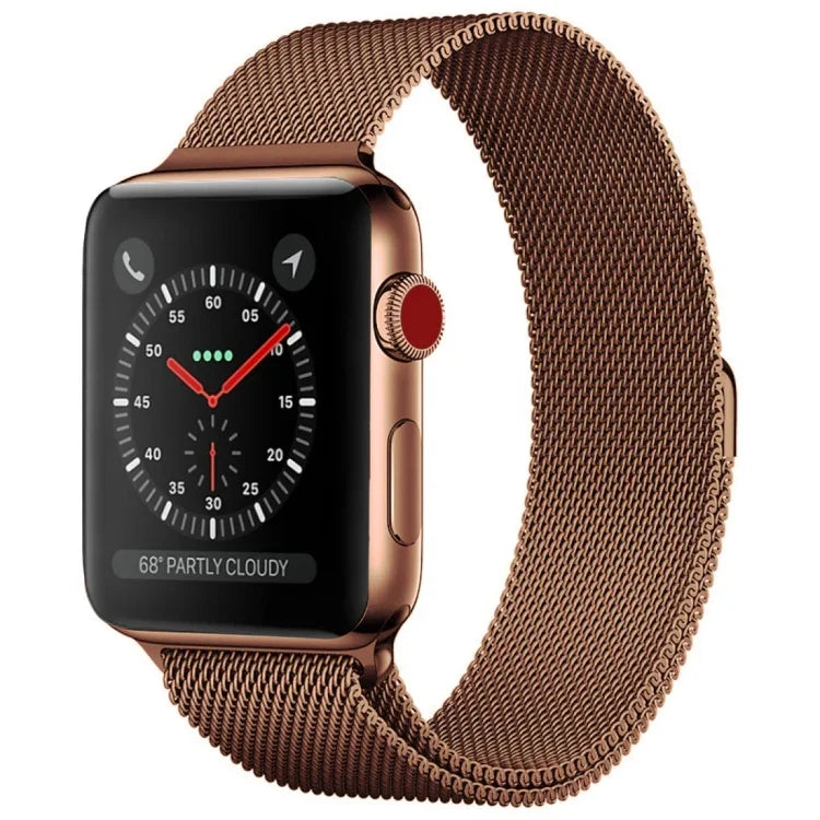 Pulseira Milanesa Magnética em Aço Inoxidável para Apple Watch Series, 5 & 4 40mm / 3 & 2 & 1 38mm, 5 & 4 44mm / 3 & 2 & 1 42mm