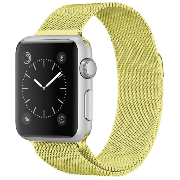 Pulseira Milanesa Magnética em Aço Inoxidável para Apple Watch Series, 5 & 4 40mm / 3 & 2 & 1 38mm, 5 & 4 44mm / 3 & 2 & 1 42mm