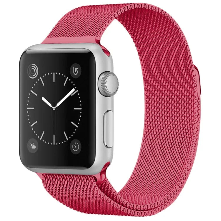 Pulseira Milanesa Magnética em Aço Inoxidável para Apple Watch Series, 5 & 4 40mm / 3 & 2 & 1 38mm, 5 & 4 44mm / 3 & 2 & 1 42mm