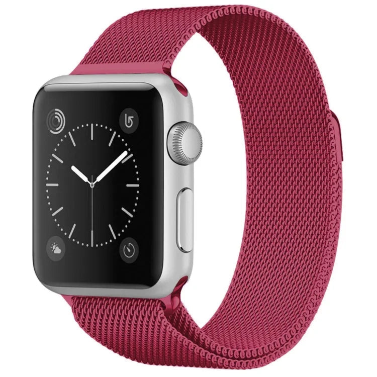 Pulseira Milanesa Magnética em Aço Inoxidável para Apple Watch Series, 5 & 4 40mm / 3 & 2 & 1 38mm, 5 & 4 44mm / 3 & 2 & 1 42mm