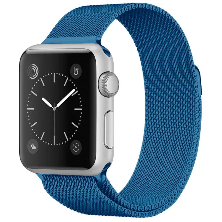Pulseira Milanesa Magnética em Aço Inoxidável para Apple Watch Series, 5 & 4 40mm / 3 & 2 & 1 38mm, 5 & 4 44mm / 3 & 2 & 1 42mm