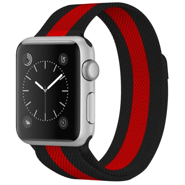 Pulseira Milanesa Magnética em Aço Inoxidável para Apple Watch Series, 5 & 4 40mm / 3 & 2 & 1 38mm, 5 & 4 44mm / 3 & 2 & 1 42mm