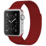 Pulseira Milanesa Magnética em Aço Inoxidável para Apple Watch Series, 5 & 4 40mm / 3 & 2 & 1 38mm, 5 & 4 44mm / 3 & 2 & 1 42mm