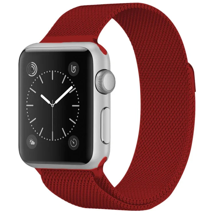 Pulseira Milanesa Magnética em Aço Inoxidável para Apple Watch Series, 5 & 4 40mm / 3 & 2 & 1 38mm, 5 & 4 44mm / 3 & 2 & 1 42mm