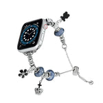 Pulseira de relógio metálica com contas, para Apple Watch 8 45mm, para Apple Watch SE 2022 40mm, para Apple Watch SE 2022 44mm, para Apple Watch 7 41mm, para Apple Watch 7 45mm, para Apple Watch SE 40mm, para Apple Watch SE 44mm, para Apple Watch 6 40mm