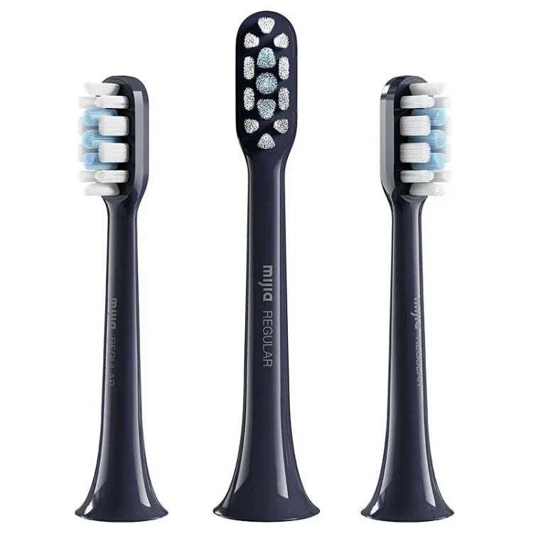 3 Unidades Cabeças de Escova Tipo Standard Originais Xiaomi Mijia para Escova de Dentes Elétrica Sónica T301 / T302, Escova T301 & T302 (Branca), Escova T301 & T302 (Preta)