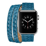 Pulseira de Relógio em Pele de Grão Superior com Coroa Relevada, Para Apple Watch Series 5 & 4 40mm / 3& 2 & 1 38mm, Para Apple Watch Series 7 45mm / 6 & SE & 5 & 4 44mm / 3 & 2 & 1 42mm