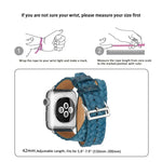 Pulseira de Relógio em Pele de Grão Superior com Coroa Relevada, Para Apple Watch Series 5 & 4 40mm / 3& 2 & 1 38mm, Para Apple Watch Series 7 45mm / 6 & SE & 5 & 4 44mm / 3 & 2 & 1 42mm