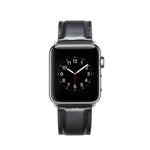 Correia de Couro Top-grain Textura Crazy Horse, para Apple Watch Série 7 41mm / 6 & SE & 5 & 4 40mm / 3 & 2 & 1 38mm, para Apple Watch Série 7 45mm / 6 & SE & 5 & 4 44mm / 3 & 2 & 1 42mm