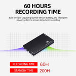 Gravador de Voz Inteligente JNN M2 Ultra Fino com Redução de Ruído HD, Controlo Inteligente, 4GB, 8GB, 16GB, 32GB, 64GB
