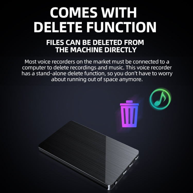 Gravador de Voz Inteligente JNN M2 Ultra Fino com Redução de Ruído HD, Controlo Inteligente, 4GB, 8GB, 16GB, 32GB, 64GB