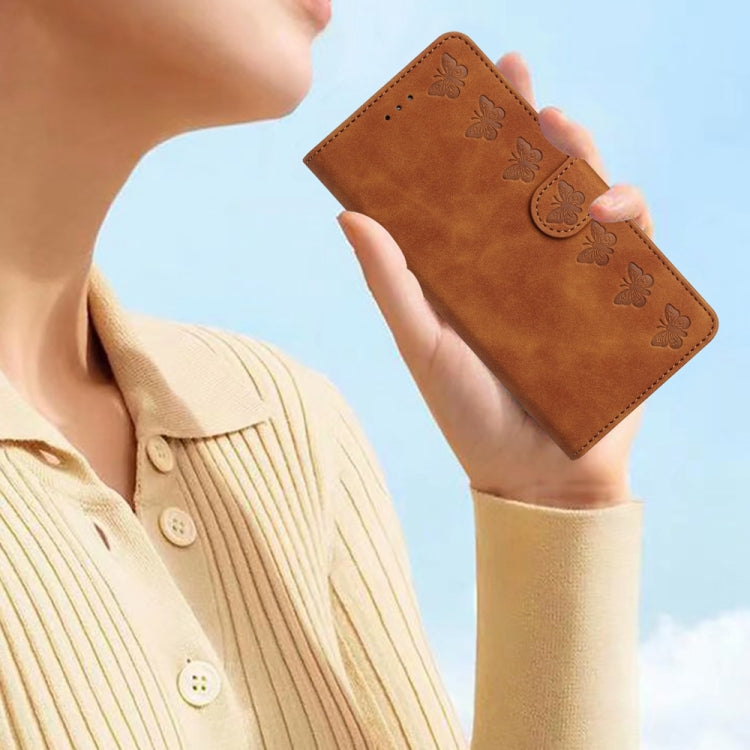 Seven Butterflies Embossed Leather Phone Case, For iPhone 14 Pro Max, For iPhone 13 Pro Max, For iPhone 13 Pro, For iPhone 13, For iPhone 13 mini, For iPhone 12, For iPhone 12 Pro Max, For iPhone 12 Pro