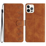 Seven Butterflies Embossed Leather Phone Case, For iPhone 14 Pro Max, For iPhone 13 Pro Max, For iPhone 13 Pro, For iPhone 13, For iPhone 13 mini, For iPhone 12, For iPhone 12 Pro Max, For iPhone 12 Pro