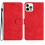 Seven Butterflies Embossed Leather Phone Case, For iPhone 14 Pro Max, For iPhone 13 Pro Max, For iPhone 13 Pro, For iPhone 13, For iPhone 13 mini, For iPhone 12, For iPhone 12 Pro Max, For iPhone 12 Pro