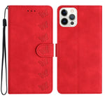 Capa de Telemóvel em Pele Relevada com Sete Borboletas, Para iPhone 16e / 17e, Para iPhone 17 Pro Max, Para iPhone 17 Pro, Para iPhone 17, Para iPhone Air, Para iPhone 16 Pro Max, Para iPhone 16 Pro, Para iPhone 16 Plus