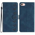 Capa de Telemóvel em Pele Relevada com Sete Borboletas, Para iPhone 16e / 17e, Para iPhone 17 Pro Max, Para iPhone 17 Pro, Para iPhone 17, Para iPhone Air, Para iPhone 16 Pro Max, Para iPhone 16 Pro, Para iPhone 16 Plus