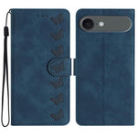 Capa de Telemóvel em Pele Relevada com Sete Borboletas, Para iPhone 16e / 17e, Para iPhone 17 Pro Max, Para iPhone 17 Pro, Para iPhone 17, Para iPhone Air, Para iPhone 16 Pro Max, Para iPhone 16 Pro, Para iPhone 16 Plus