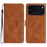 Capa de Telemóvel em Pele Relevada com Sete Borboletas, Para iPhone 16e / 17e, Para iPhone 17 Pro Max, Para iPhone 17 Pro, Para iPhone 17, Para iPhone Air, Para iPhone 16 Pro Max, Para iPhone 16 Pro, Para iPhone 16 Plus
