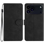 Capa de Telemóvel em Pele Relevada com Sete Borboletas, Para iPhone 16e / 17e, Para iPhone 17 Pro Max, Para iPhone 17 Pro, Para iPhone 17, Para iPhone Air, Para iPhone 16 Pro Max, Para iPhone 16 Pro, Para iPhone 16 Plus