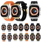 Correia de relógio em silicone AP, para Apple Watch 7 41mm, para Apple Watch 7 45mm, para Apple Watch SE 40mm