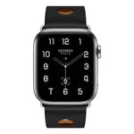 Correia de Substituição em Couro com Três Furos, para Apple Watch Série 8&7 41mm / SE 2&6&SE&5&4 40mm / 3&2&1 38mm, para Apple Watch Série 7 45mm / 6 & SE & 5 & 4 44mm / 3 & 2 & 1 42mm, para Apple Watch Série 7 41mm / 6 & SE & 5 & 4 40mm / 3 & 2 & 1 38