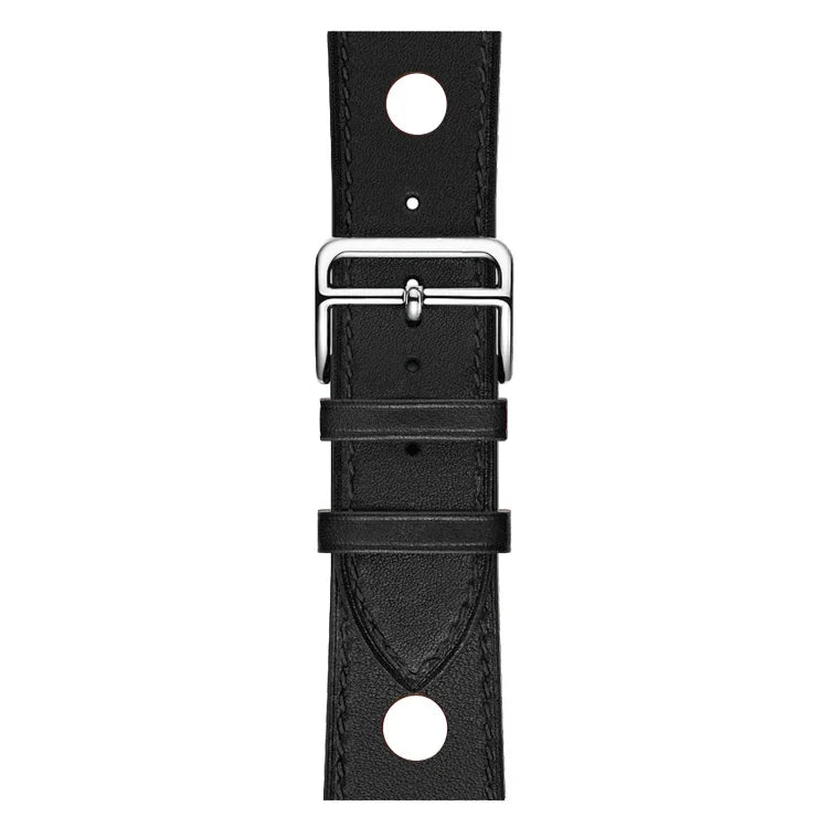 Correia de Substituição em Couro com Três Furos, para Apple Watch Série 8&7 41mm / SE 2&6&SE&5&4 40mm / 3&2&1 38mm, para Apple Watch Série 7 45mm / 6 & SE & 5 & 4 44mm / 3 & 2 & 1 42mm, para Apple Watch Série 7 41mm / 6 & SE & 5 & 4 40mm / 3 & 2 & 1 38