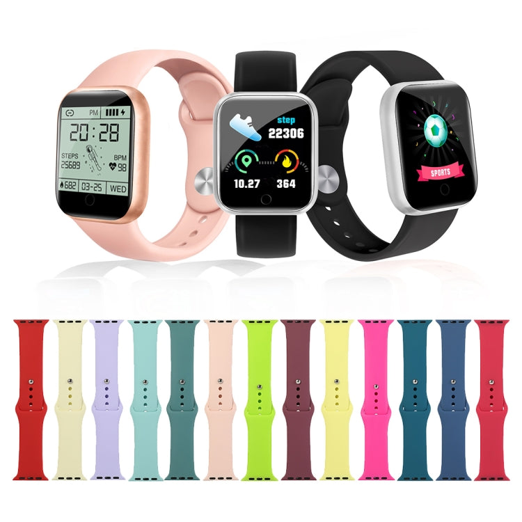 Correia de substituição para relógio em silicone, secção curta (feminina), para Apple Watch Series 8&7 41mm / SE 2&6&SE&5&4 40mm / 3&2&1 38mm, para Apple Watch Ultra 49mm / Series 8&7 45mm / SE 2&6&SE&5&4 44mm / 3&2&1 42mm