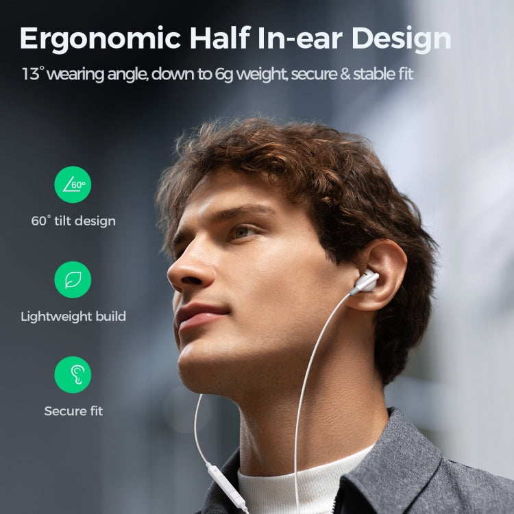 JOYROOM JR-EW01 Auricular com Fio Semi In-Ear 3.5mm, Comprimento: 1,2m, JR-EW01