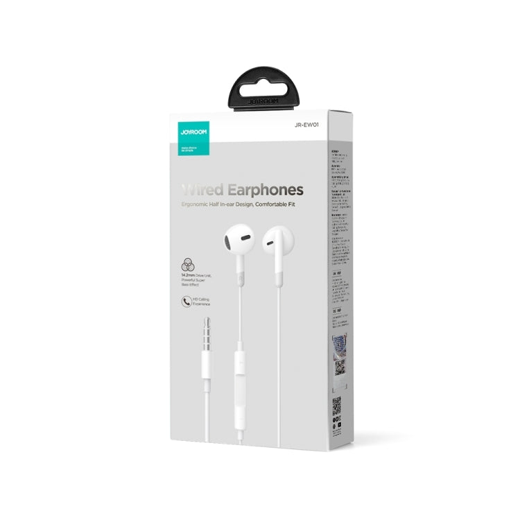 JOYROOM JR-EW01 Auricular com Fio Semi In-Ear 3.5mm, Comprimento: 1,2m, JR-EW01