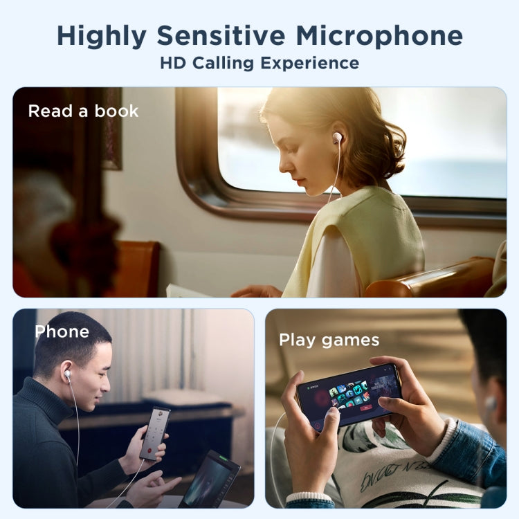 JOYROOM JR-EW02 Auricular com Fio In-Ear 3.5mm, Comprimento: 1,2m, JR-EW02